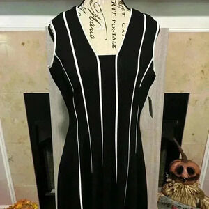 Danny and Nicole Women’s Black & Ivory Sleeveless Dress. New with Tags. Size 10.